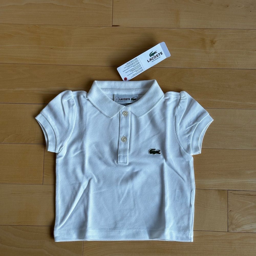 Lacoste Kids Polo Shirt in White